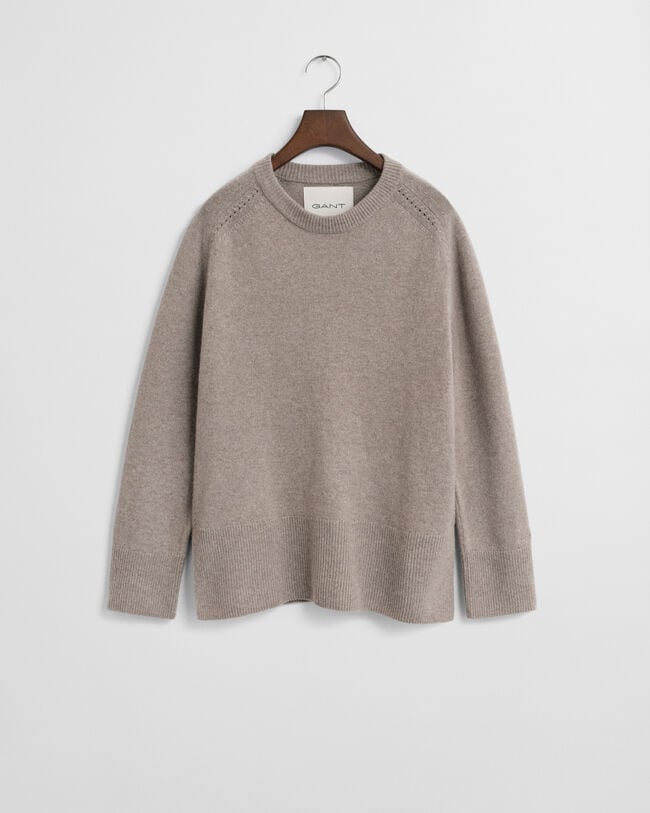 Pull col rond en laine et cachemire doux
