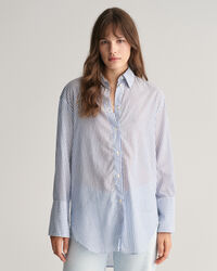 Chemise relaxed fit rayée à poignets larges