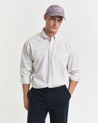 Relaxed Fit Luxury Oxford-hemd met strepen