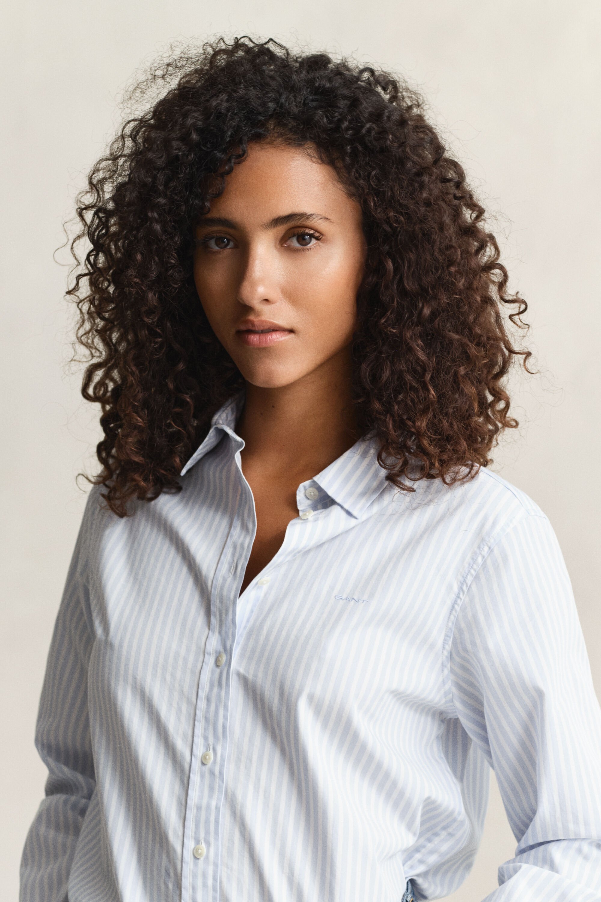 Regular Fit Classic overhemd met strepen van poplin