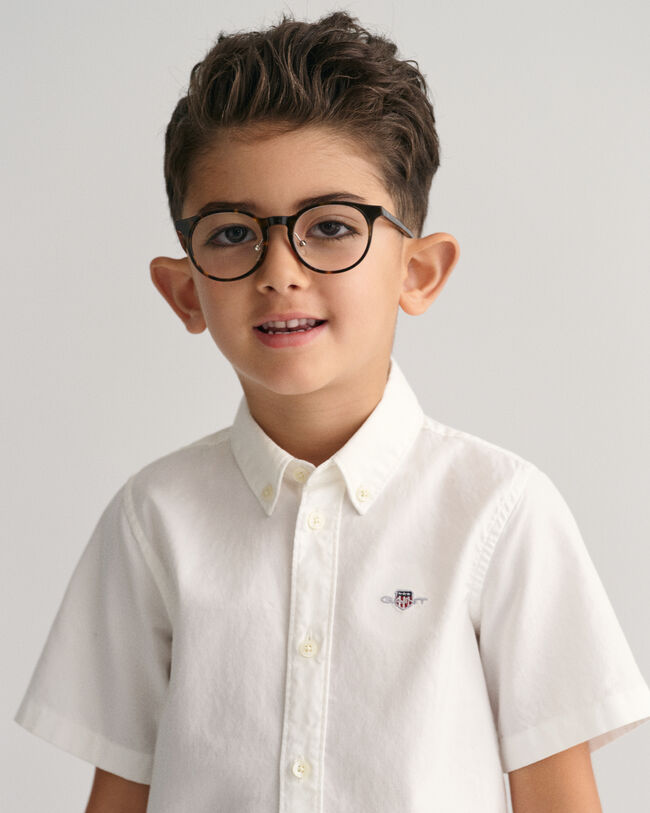 Chemise en coton Oxford &agrave; manches courtes Kids