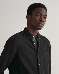 Regular Fit speciaal geverfd linnen hemd