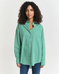 Oversized Classic gestreept hemd van poplin