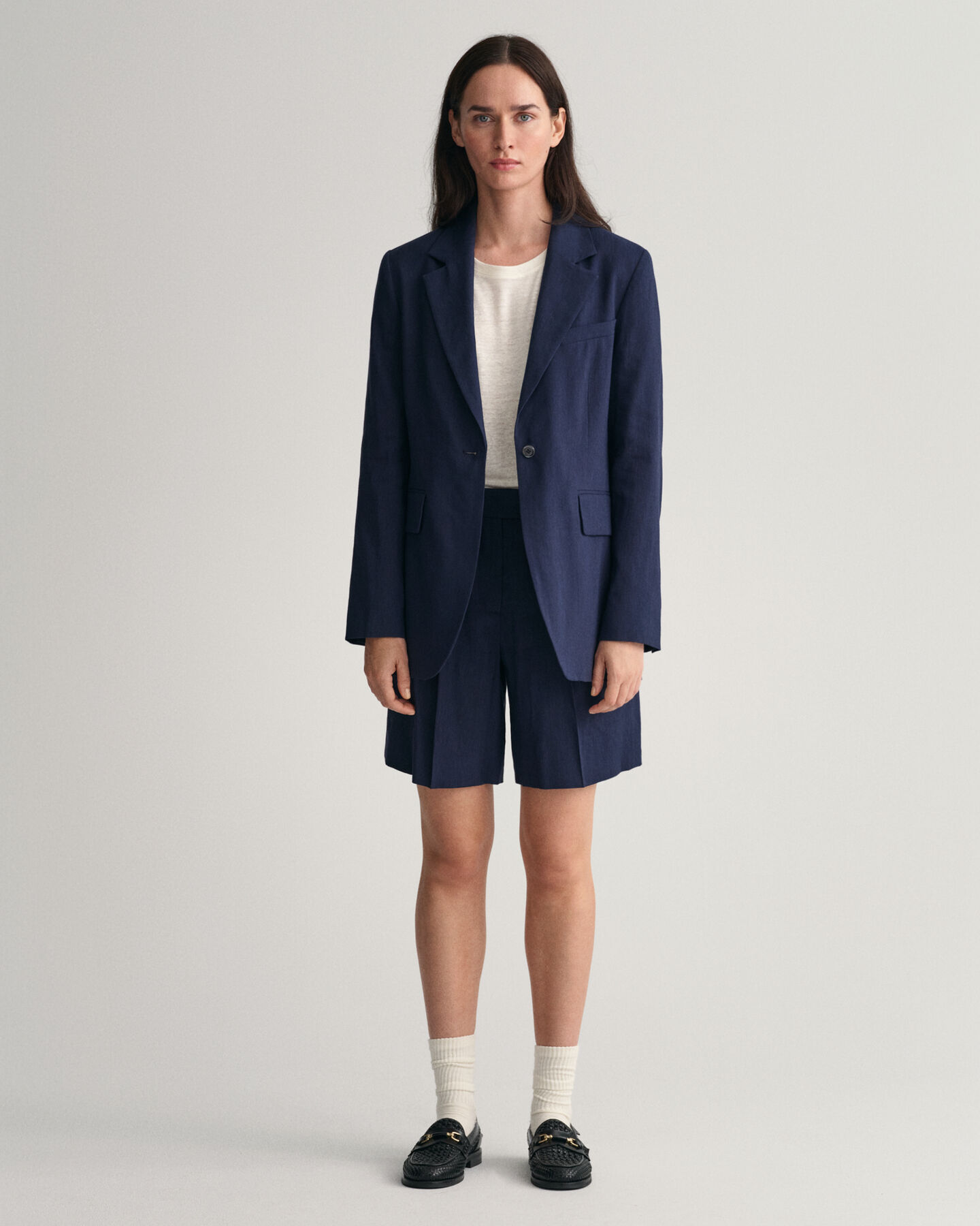 Short en lin stretch