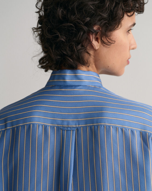 Zijden blouse met strikje en strepen