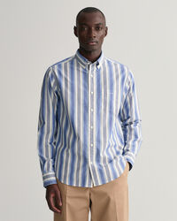 Chemise regular fit &agrave; rayures color&eacute;es