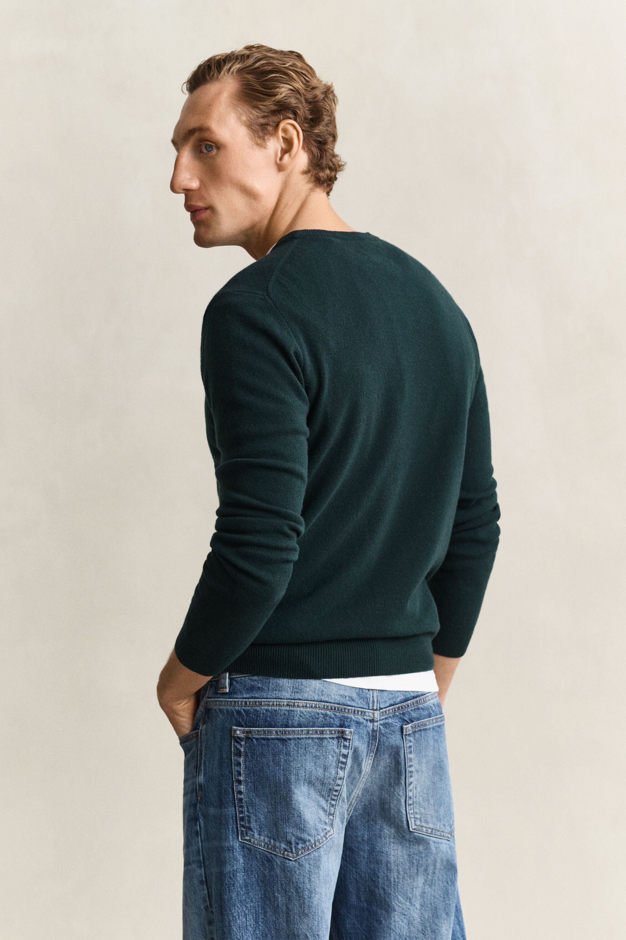 Pull col rond en laine d’agneau