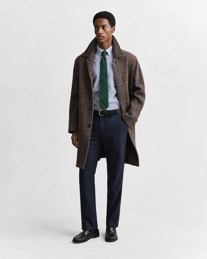 Chemise coupe regular en popeline à rayures Banker classique