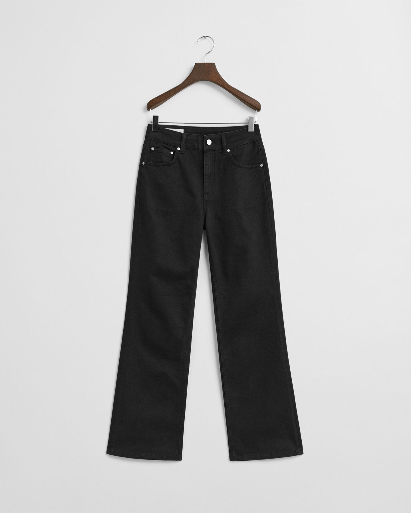Slim Fit Flared jeans in het zwart