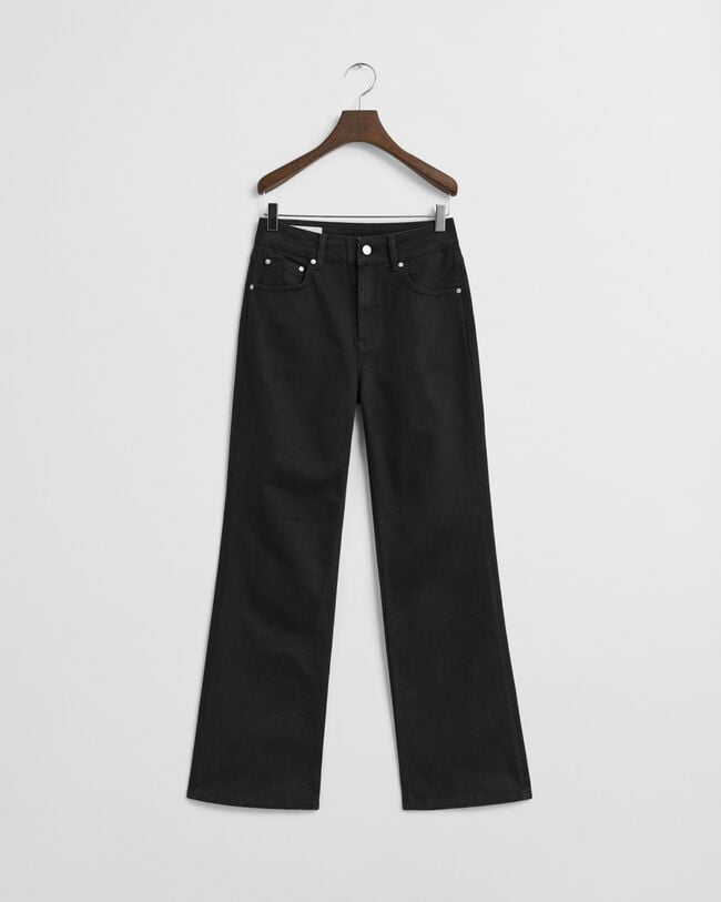 Slim Fit Flared jeans in het zwart