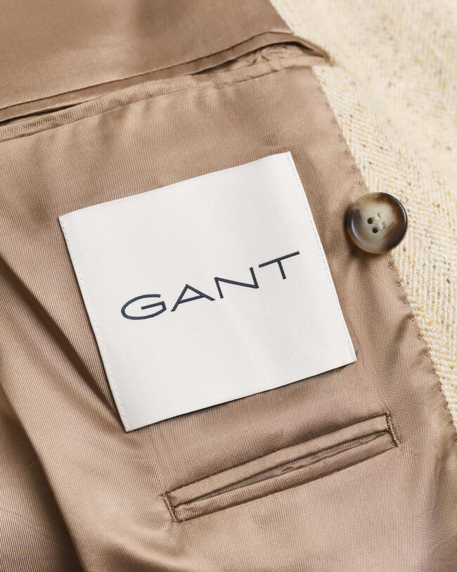 Veste de costume coupe décontractée à chevrons effet moucheté