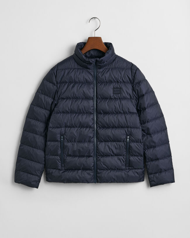 Licht donsjack met logo