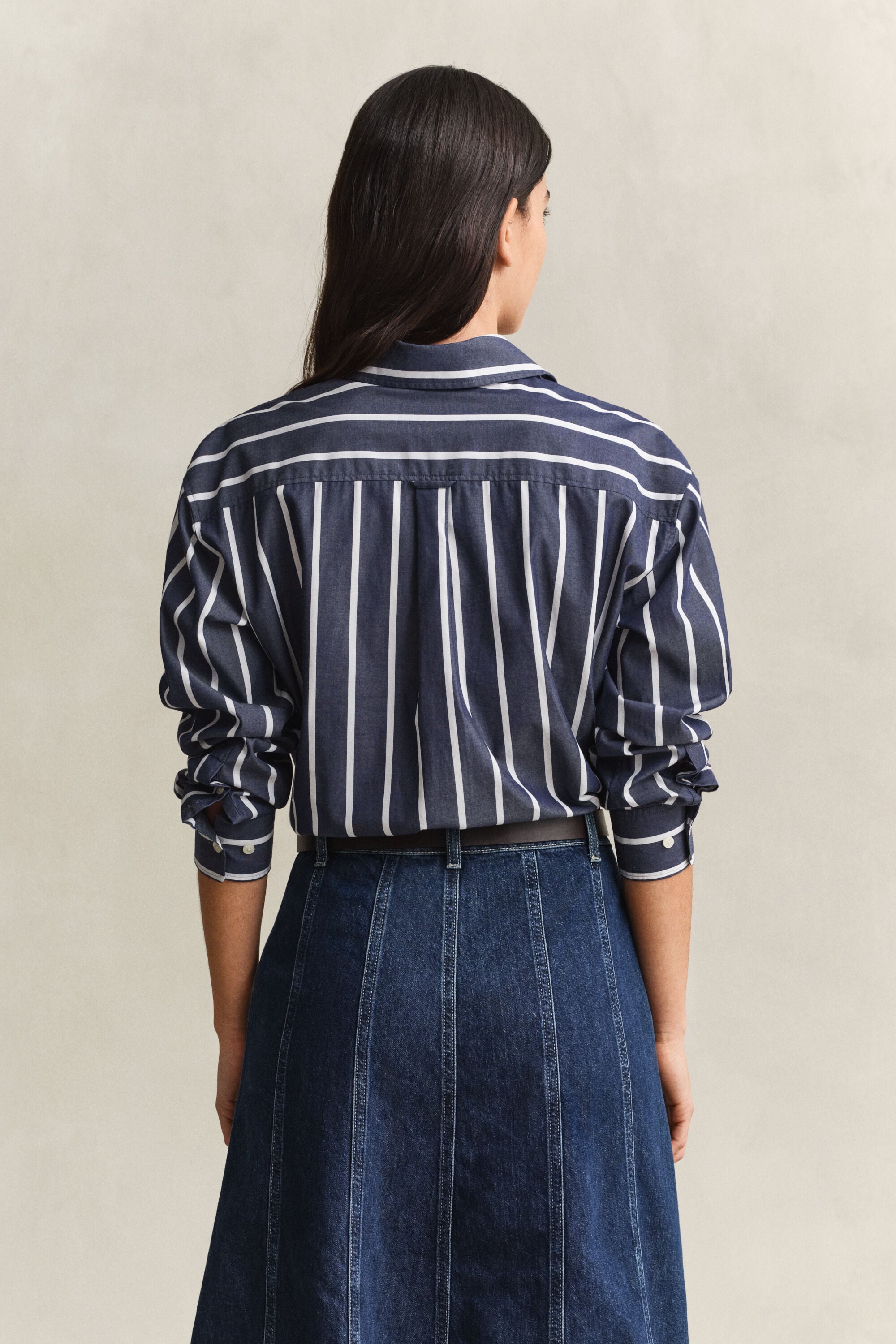 Relaxed Fit klassiek gestreept overhemd van poplin
