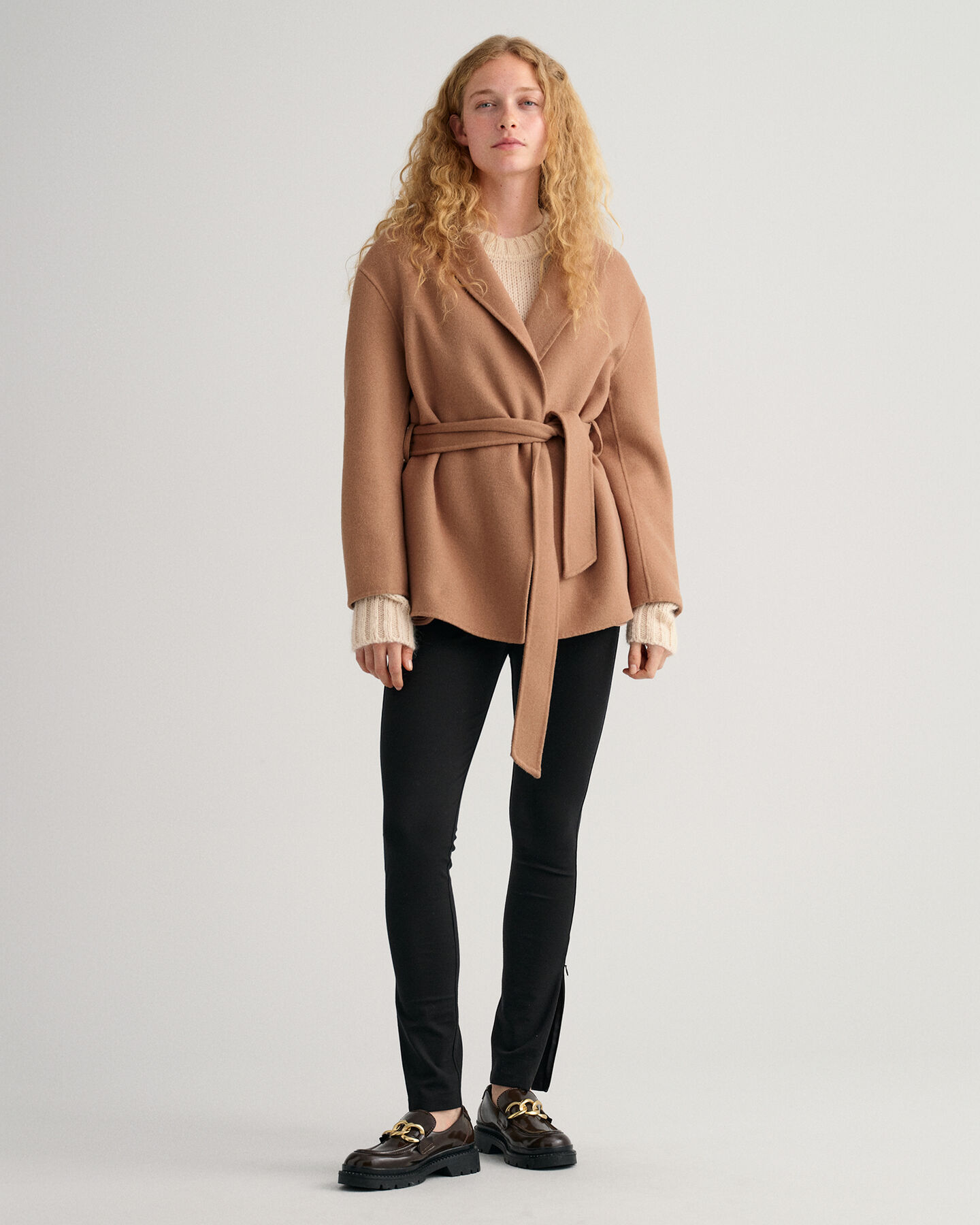 Veste blazer cousue main avec ceinture