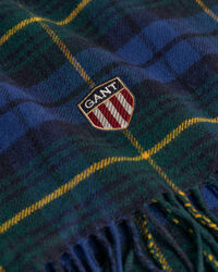 Geweven wollen sjaal met ruitje