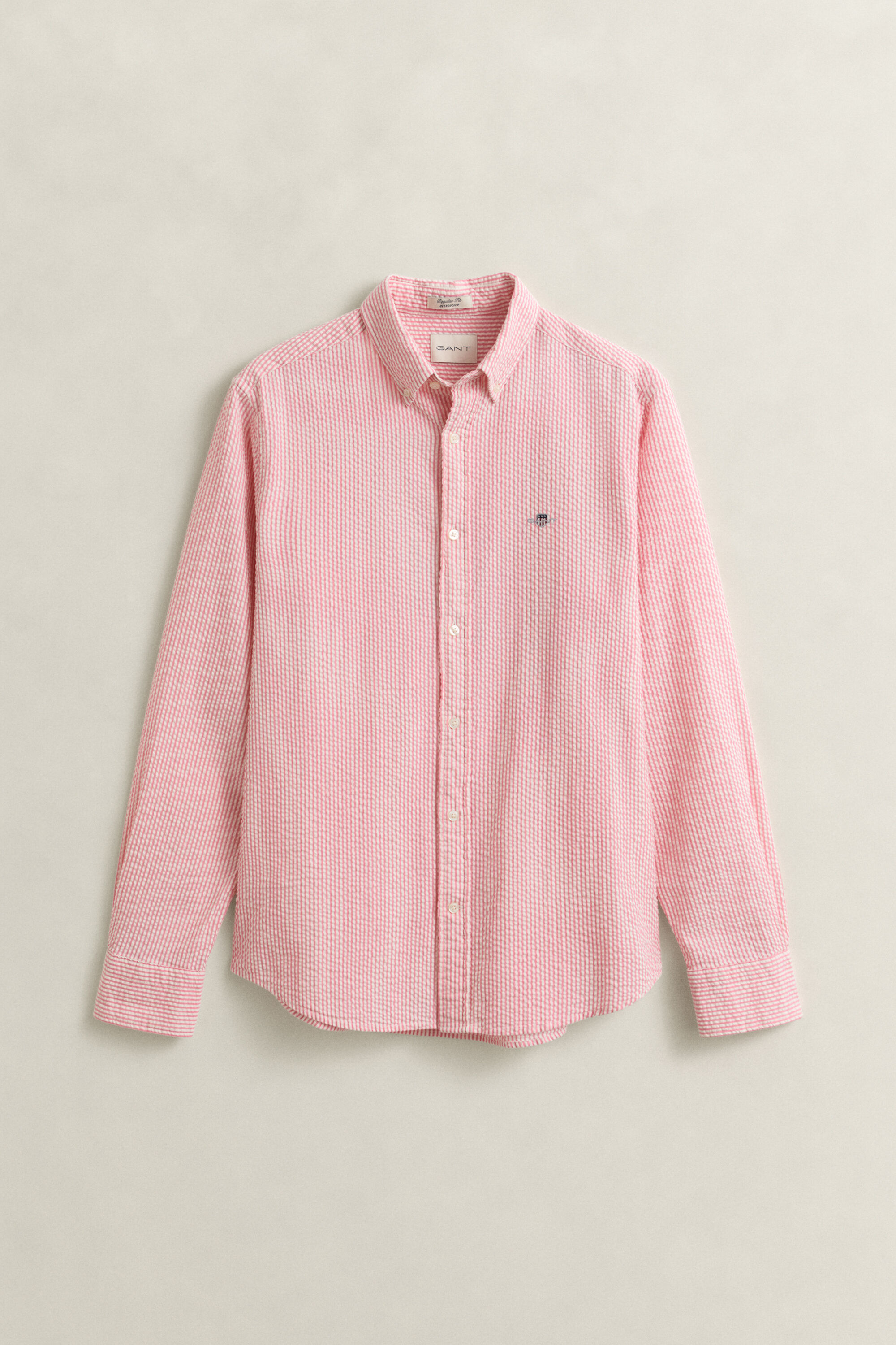 Chemise coupe regular à rayures en Seersucker