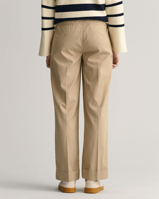 Pantalon chino relaxed fit &agrave; revers
