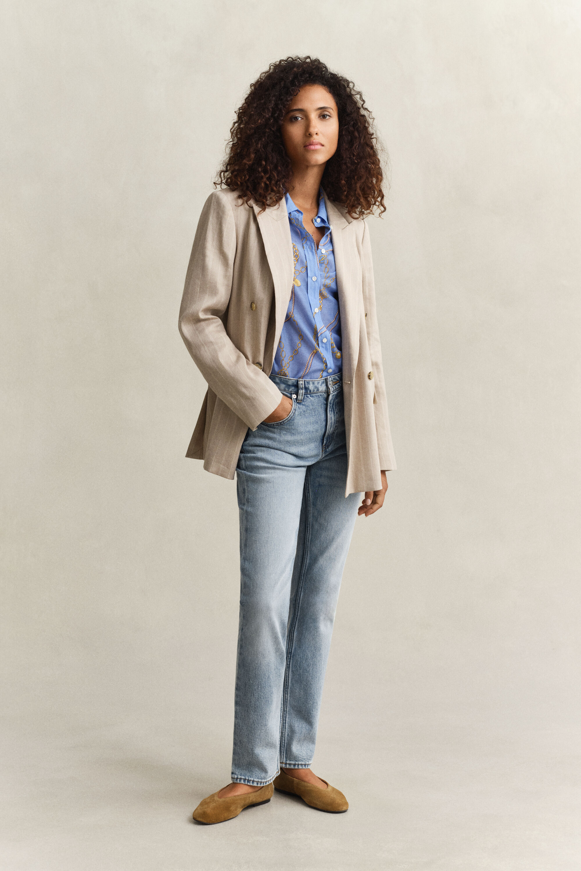 Chemise en coton et soie