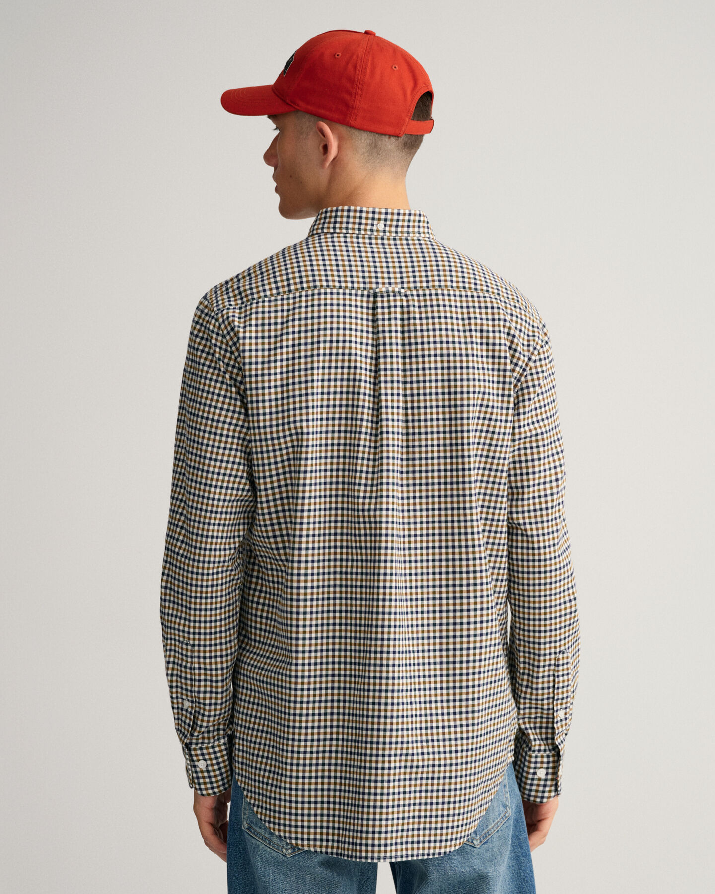 Regular Fit hemd van keperstof met Gingham-ruitje