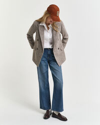 Veste blazer coupe regular en laine texturée