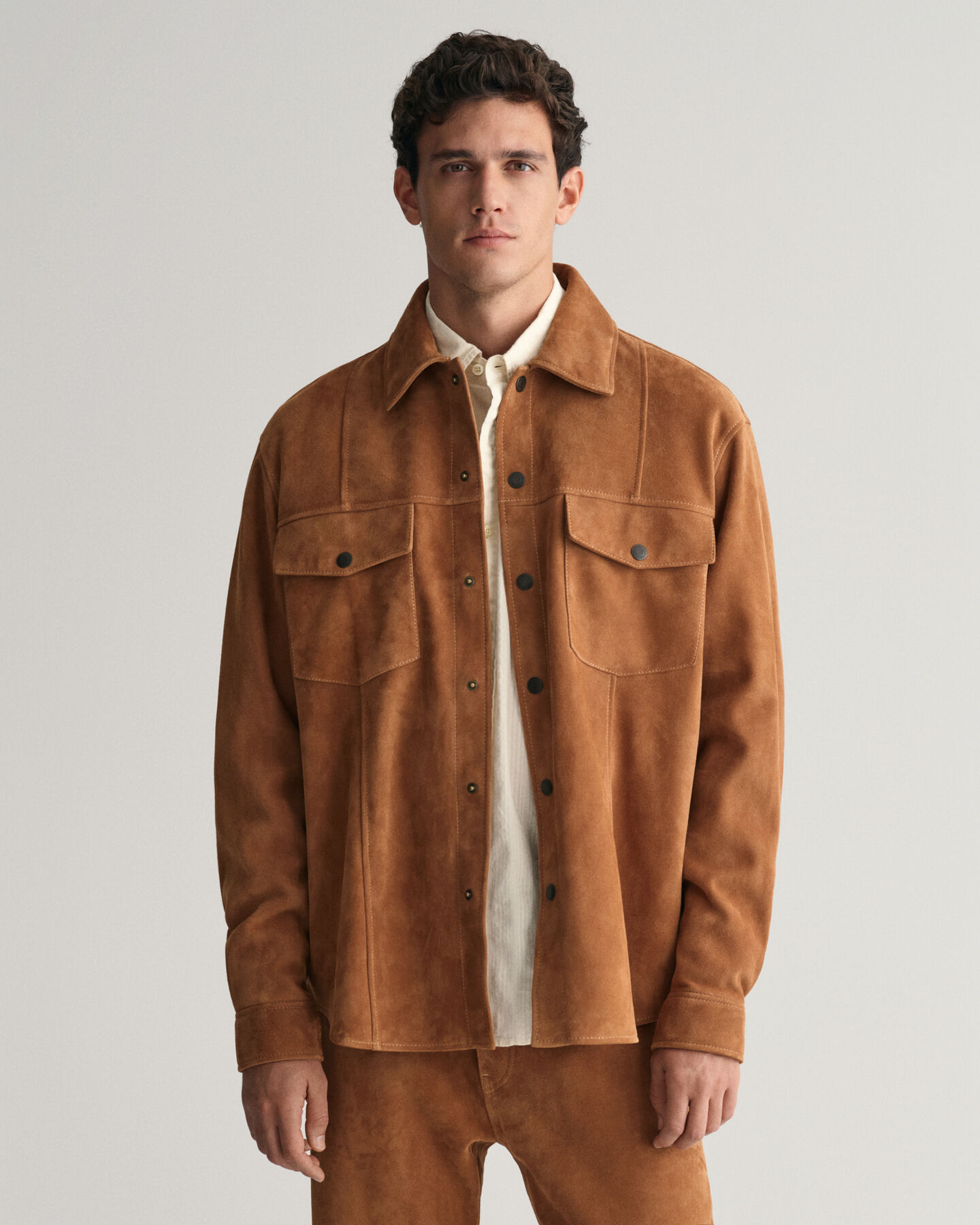 Chemise ultra-ample en daim