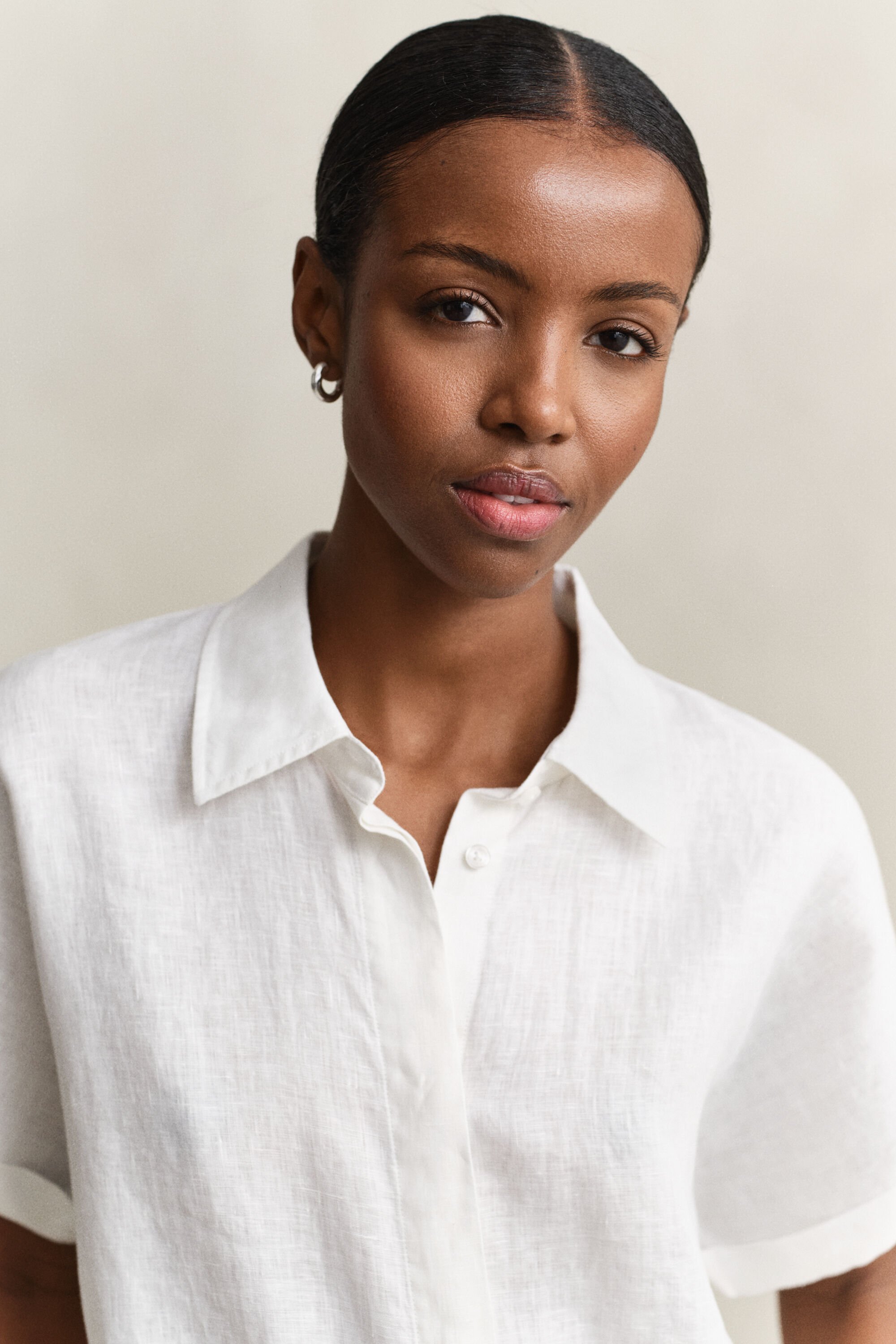 Chemise à mancherons en lin