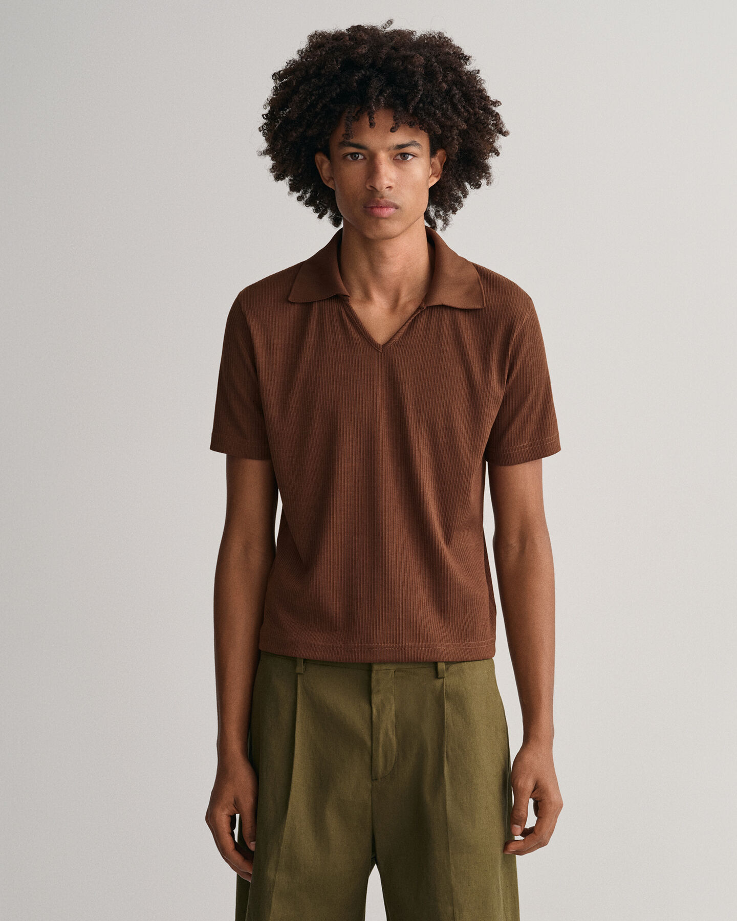 Piqu&eacute; poloshirt in jaren 70-stijl