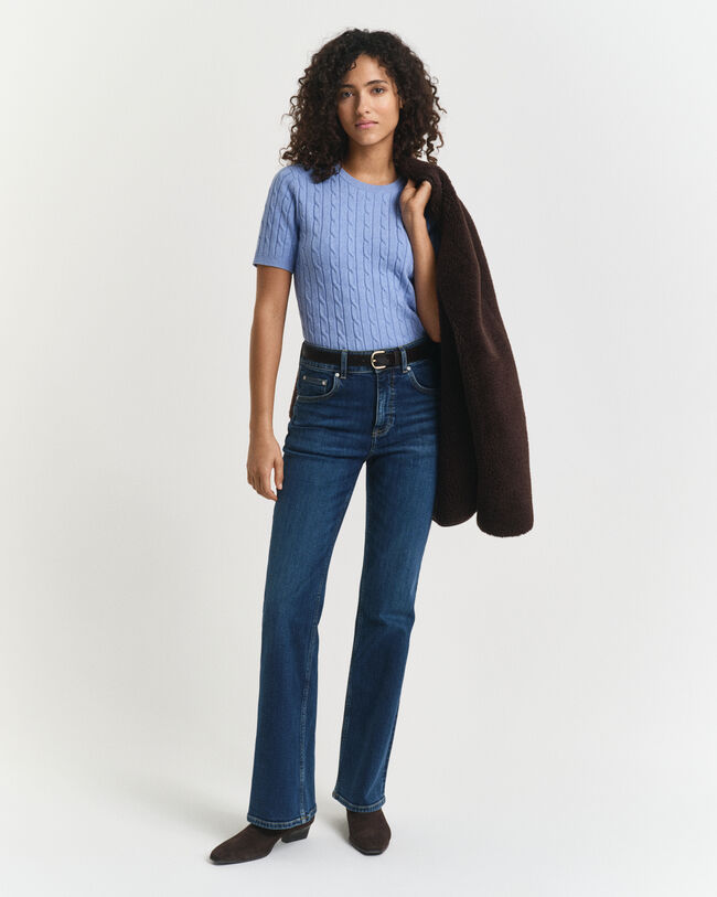 Jean coupe slim évasée