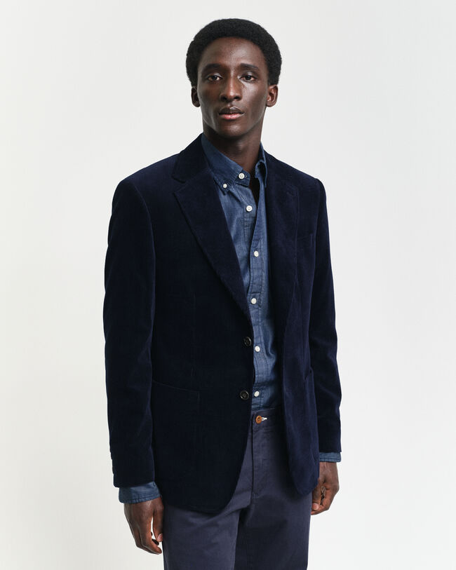 Slim Fit corduroy kostuumjasje