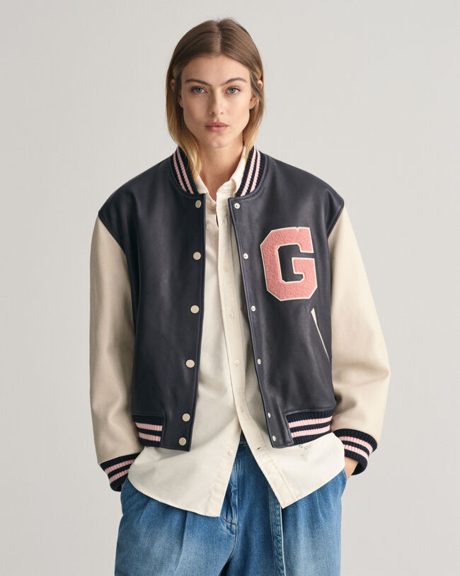 Leren GANT Varsity Jacket