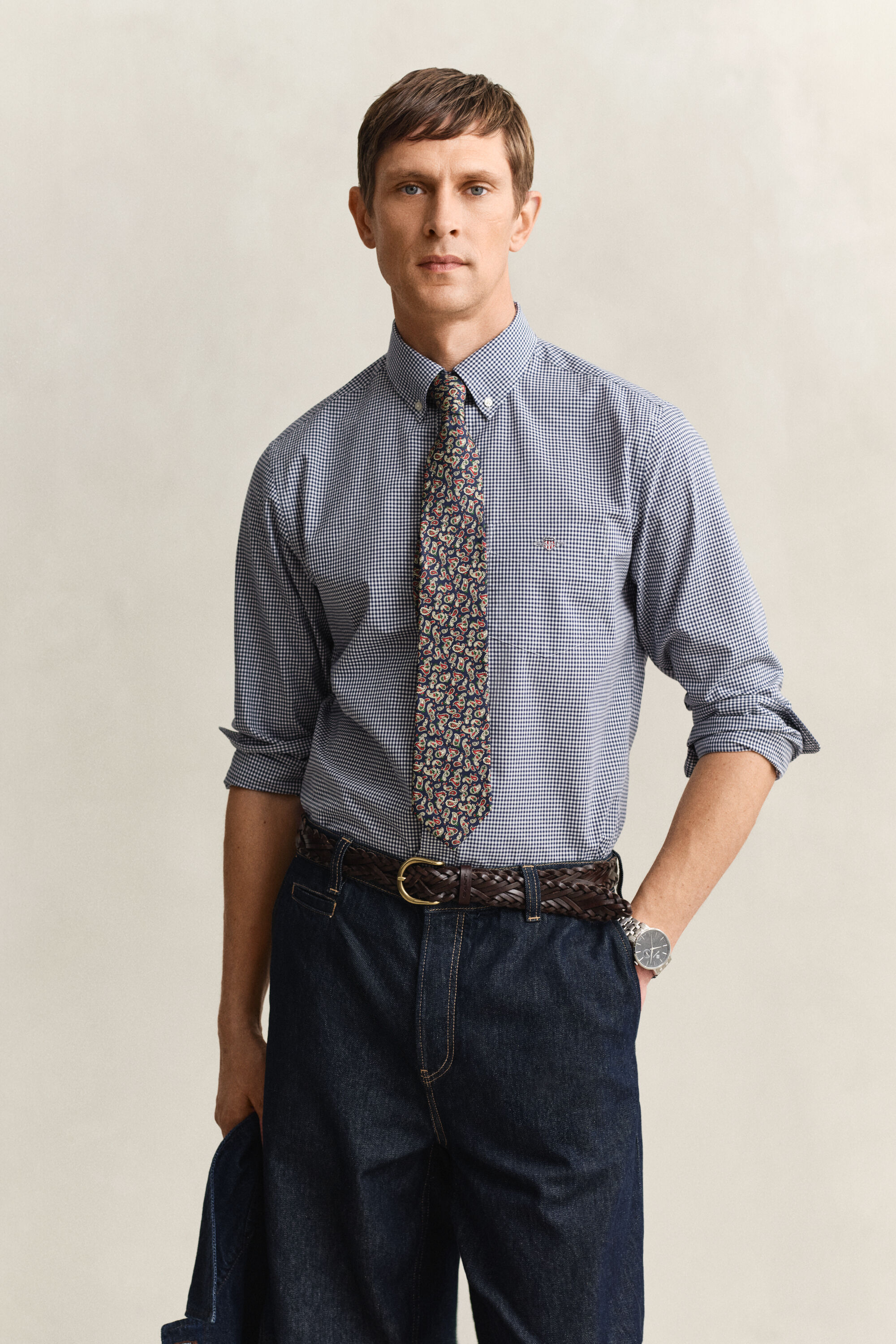 Chemise vichy en popeline classique