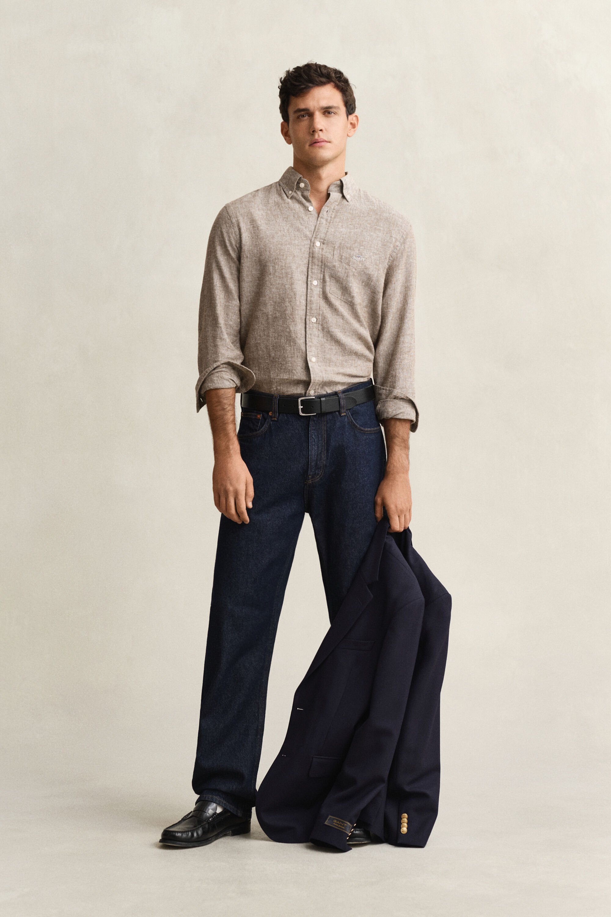 Chemise en lin mélangé