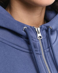 Tonal Shield hoodie met ritssluiting