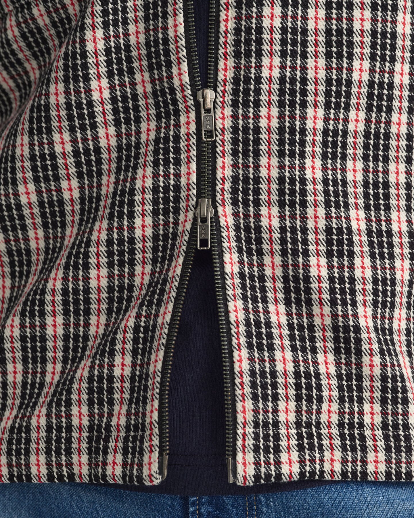 Relaxed Fit hemd van zware kwaliteit keperstof met ritssluiting