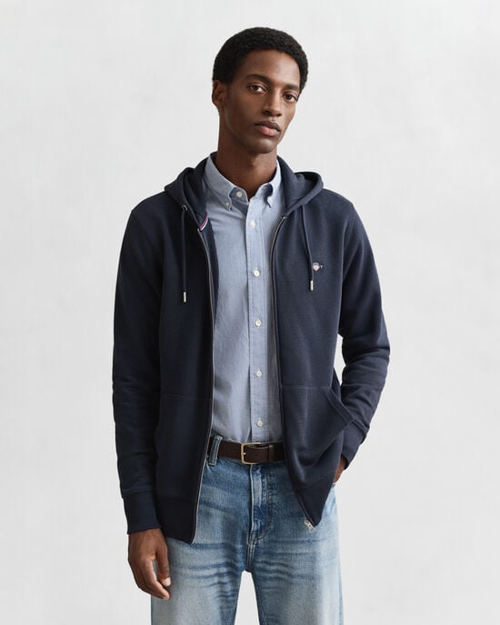 Shield hoodie met ritssluiting