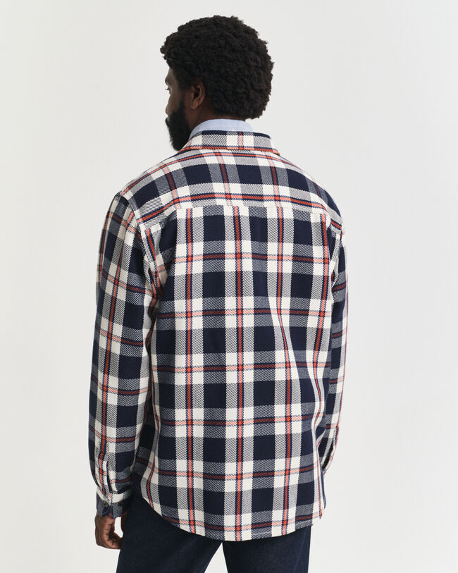 Geruit overshirt van zware keperstof