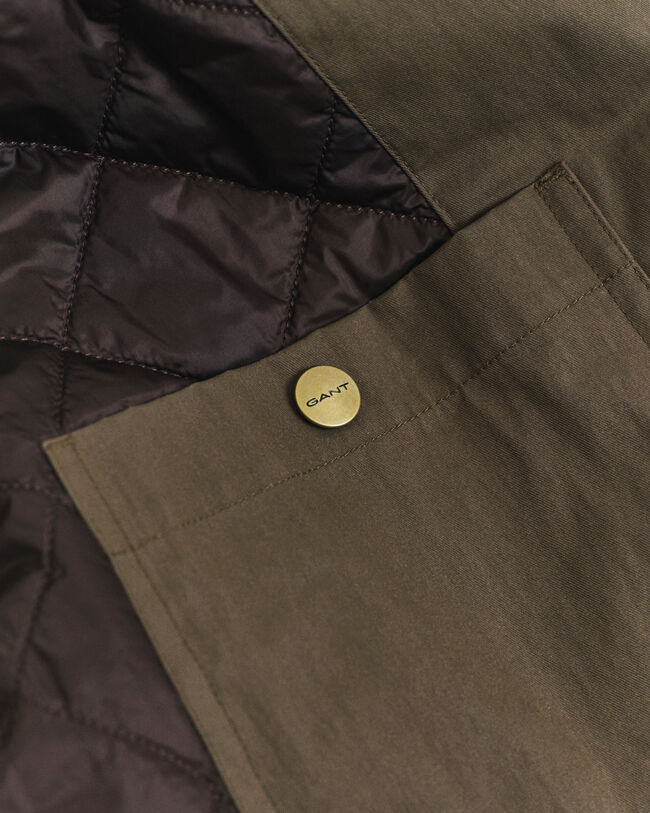 Outdoorjack van gewaxt katoen