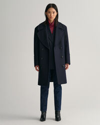 Caban en laine mélangée