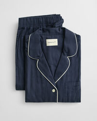 Coffret cadeau pyjama en satin à rayures