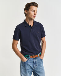 Slim Fit Shield piqué poloshirt