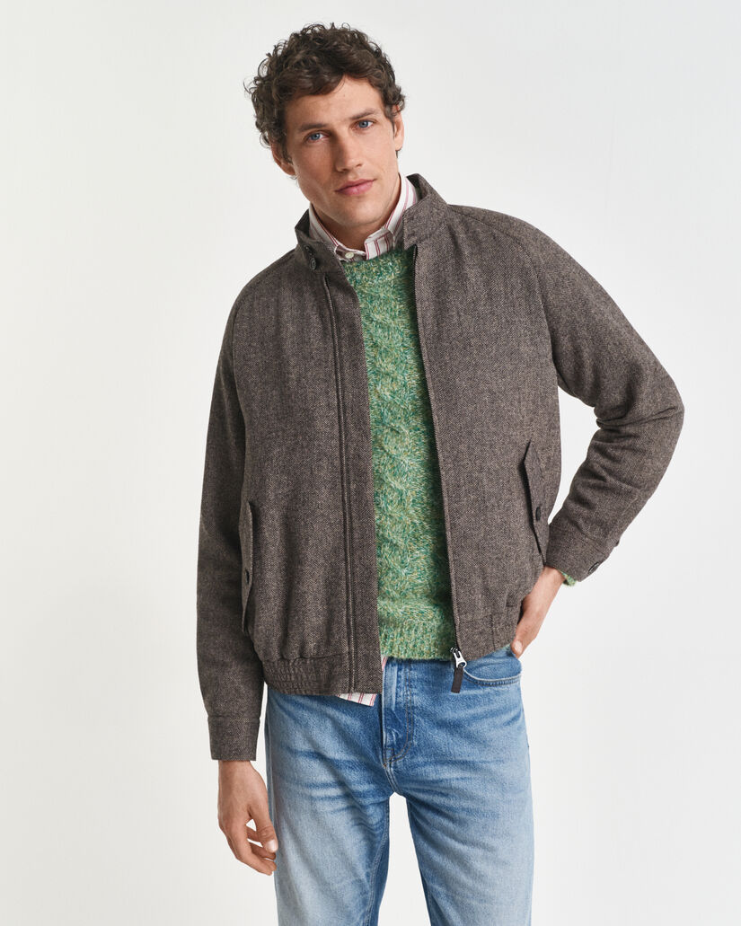 Veste Harrington en laine mélangée