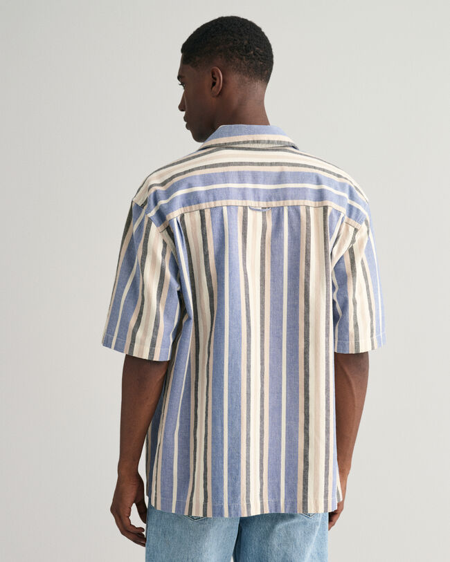 Relaxed Fit hemd met korte mouwen en brede strepen