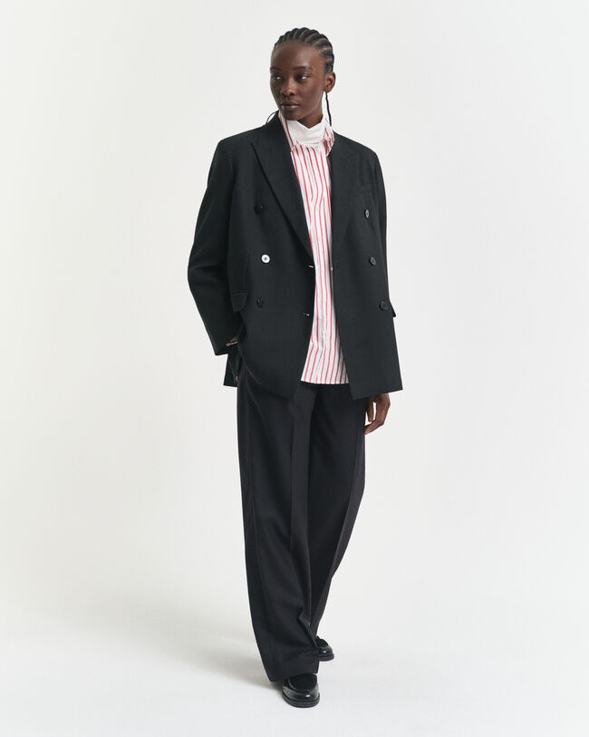 Relaxed Fit Classic hemd van poplin met strepen