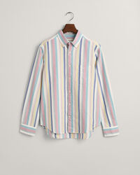 Chemise regular fit en coton Oxford à rayures multicolores