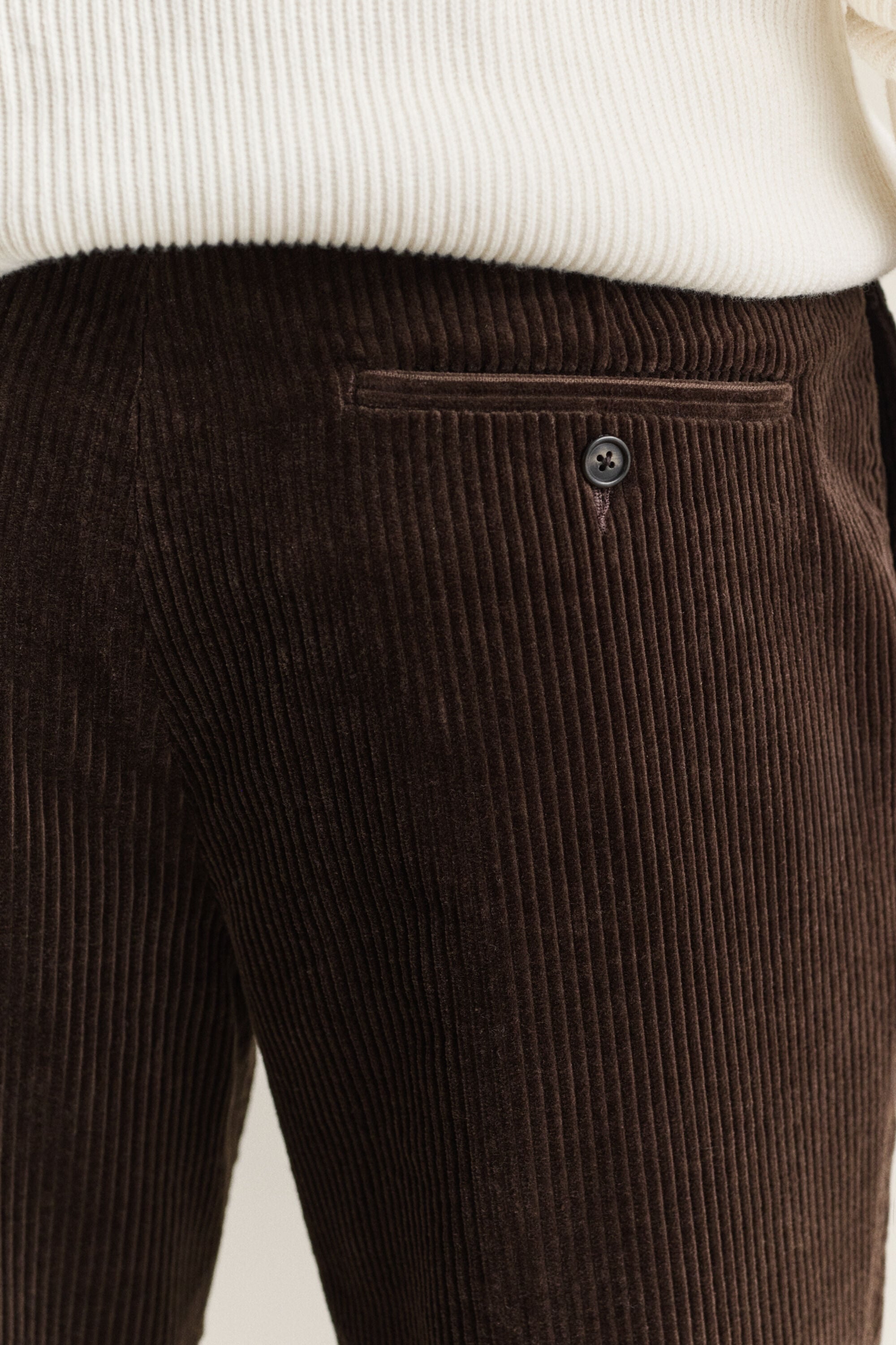 Pantalon de costume en velours côtelé