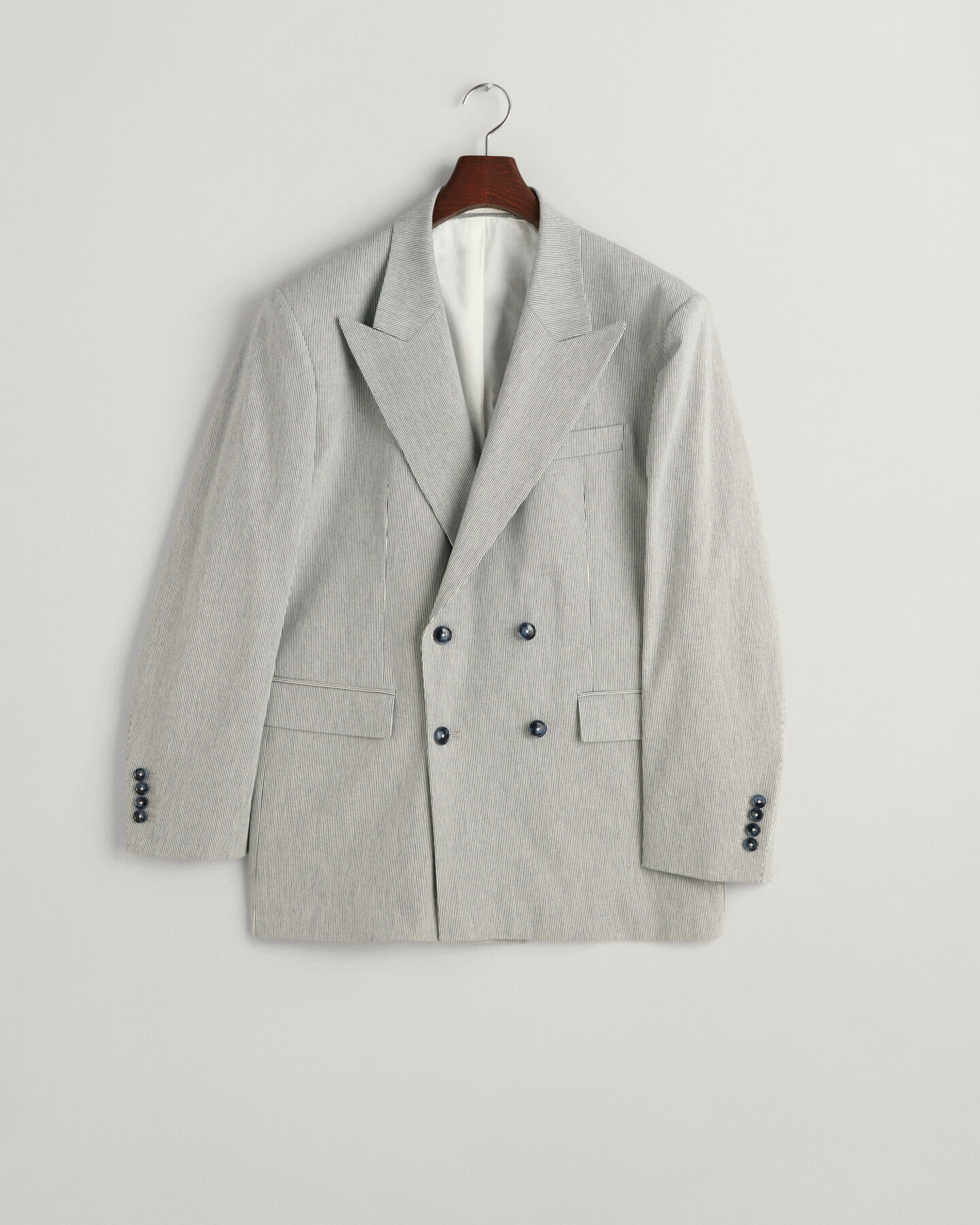 Oversized gestreepte double-breasted blazer