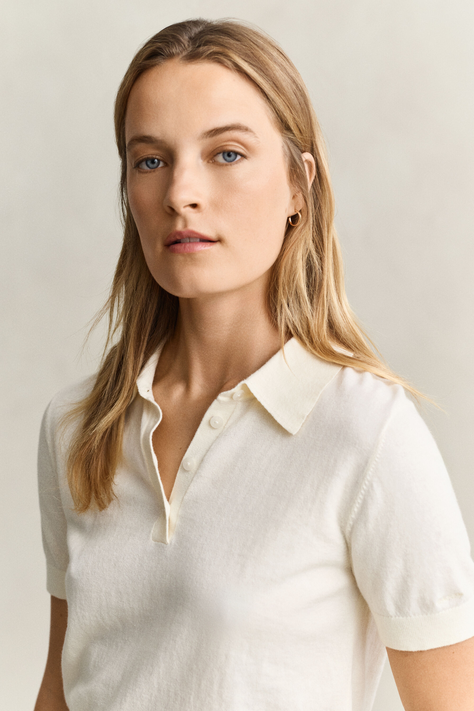 Pull léger façon polo en maille