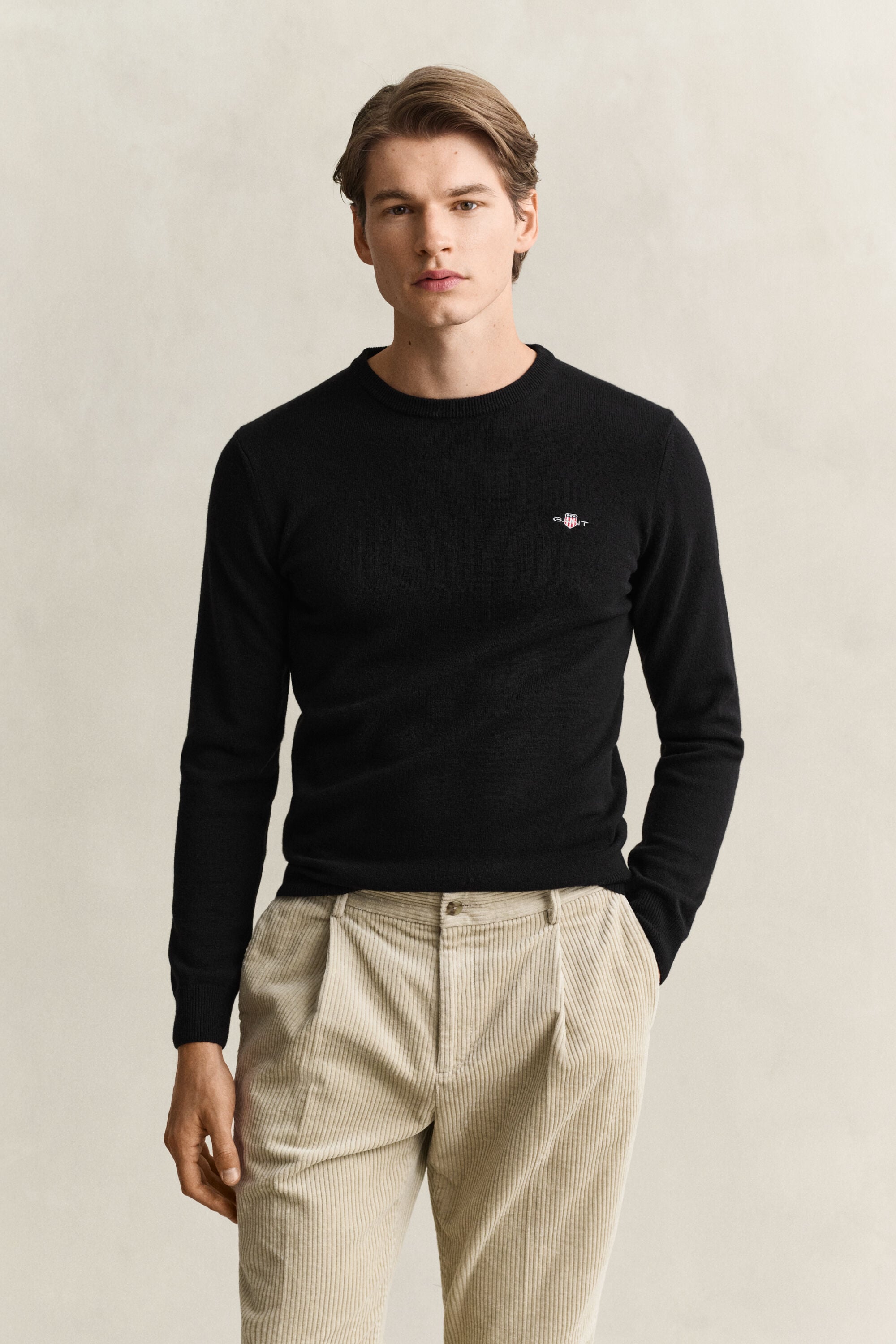 Pull col rond en laine d’agneau