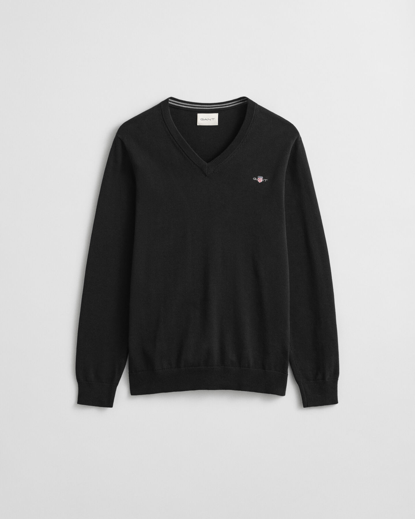 Pull col V en coton classique