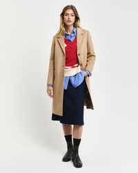 Manteau tailored fit classique en laine